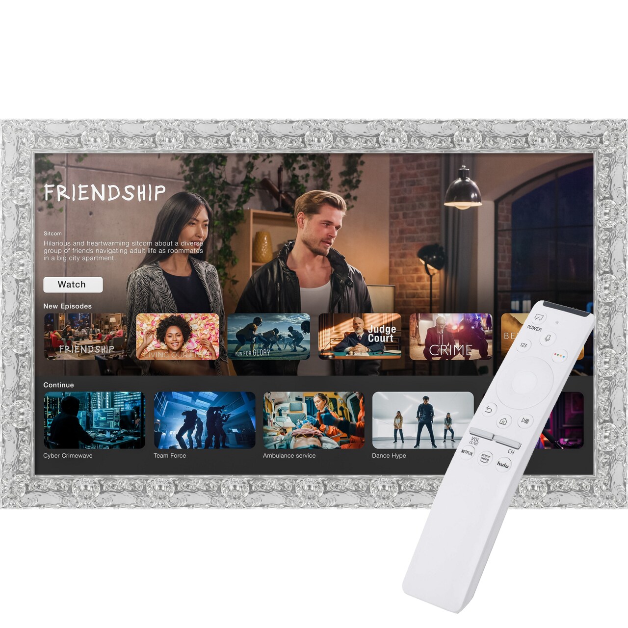 The Samsung Frame TV 65 inch TV Frame, Ornate Frame TV (Fits 2021-2025 Models)